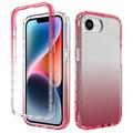 Coque Hybride iPhone 16e Gradient Series - Rouge / Transparente