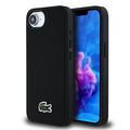 Coque iPhone 16e Lacoste Iconic Petit Pique Woven Logo - Compatible MagSafe - Noire