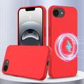 Coque iPhone 16e en Silicone Liquide - Compatible MagSafe - Rouge