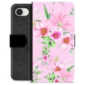 Étui Portefeuille Premium iPhone 16e - Fleurs à L'aquarelle