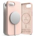 Coque MagSafe iPhone 16e en Silicone Liquide Ringke - Sable Rose
