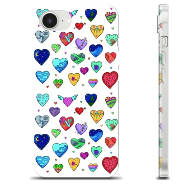 Coque iPhone 16e en TPU - Cœurs