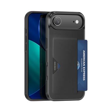 Coque iPhone 17 Air Dux Ducis Pocard avec porte-cartes - Noire