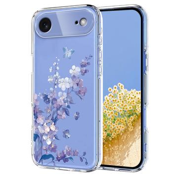 Coque iPhone 17 Air en TPU à motif floral - Violete
