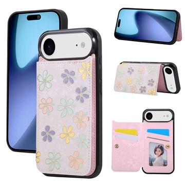 Étui à imprimé floral iPhone 17 Air avec porte-cartes RFID