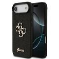 Coque iPhone Air Guess Fixed Glitter 4G Metal Logo - Noire