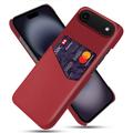 Coque iPhone Air avec Porte-Cartes KSQ - Rouge