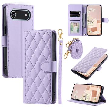 Étui iPhone Air portefeuille matelassé luxueux - Violet