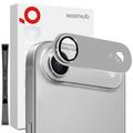 iPhone Air Northjo Protection complète de l'objectif de l'appareil photo en métal mat et verre trempé - Gris