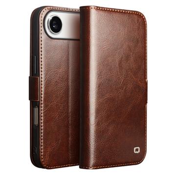 Etui Portefeuille iPhone Air en Cuir Qialino Classic - Dunkelbraun