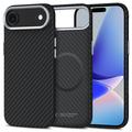 Coque plastique iPhone 17 Air Tech-Protect Ion Carbon - Compatible MagSafe - Noire / Argente