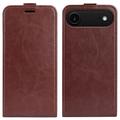 Étui à Rabat Vertical iPhone 17 Air avec Porte-Cartes - Marron