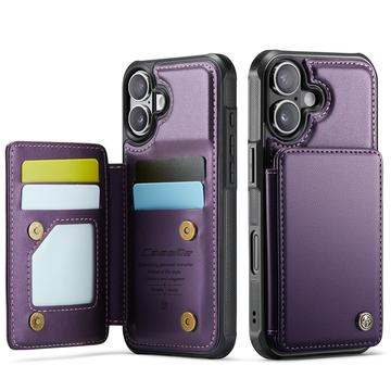 Étui Caseme C22 iPhone 17 avec portefeuille de cartes protégé par RFID - Violet