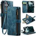 Étui Portefeuille iPhone 17 Multifonctionnel Caseme C30 - Bleu