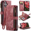 Étui Portefeuille iPhone 17 Multifonctionnel Caseme C30 - Rouge