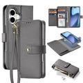 Étui portefeuille en cuir iPhone 17 avec couverture magnétique Dux Ducis Lawa - Gris