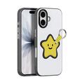 Coque iPhone 17 Dux Ducis Luvy avec anneau de doigt/dragonne - Blanche / Étoile