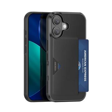 Coque iPhone 17 Dux Ducis Pocard avec porte-cartes - Noire