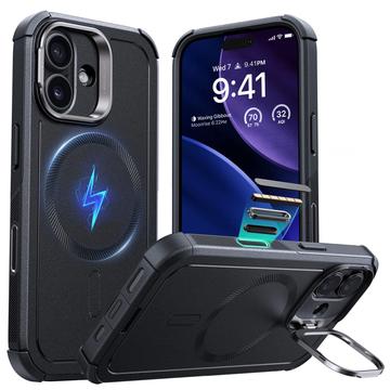 Coque Hybride iPhone 17 ESR Cyber Kickstand MagSafe - Noire