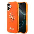 Coque iPhone 17 Guess IML 4G Script Metal Logo - Orange