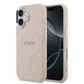 Coque Hybride iPhone 17 Guess Saffiano - Compatible MagSafe - Rose