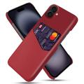 Coque iPhone 17 avec Porte-Cartes KSQ - Rouge