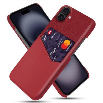 Coque iPhone 17 avec Porte-Cartes KSQ - Rouge