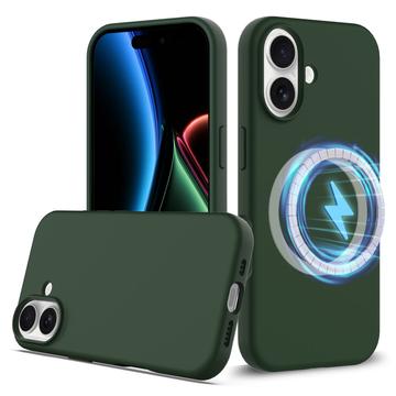 Coque iPhone 17 en Silicone Liquide - Compatible MagSafe - Vert Foncé