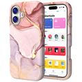 Coque Hybrid iPhone 17 Luxury Marble - Rose / Or