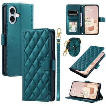 Étui iPhone 17 portefeuille matelassé luxueux - Vert
