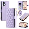 Étui iPhone 17 portefeuille matelassé luxueux - Violet