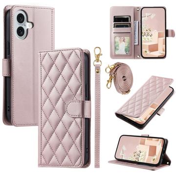 Étui iPhone 17 portefeuille matelassé luxueux - Or rose