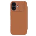 Étui à Rabat iPhone 17 Nillkin Qin Pro - Marron