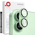 iPhone 17 Northjo Protection complète de l'objectif de l'appareil photo en métal mat et verre trempé - Vert