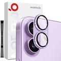 iPhone 17 Northjo Protection complète de l'objectif de l'appareil photo en métal mat et verre trempé - Violet
