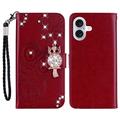 Etui hibou iPhone 17 iPhone 17 avec strass - Rouge