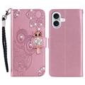 Etui hibou iPhone 17 avec strass