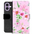 Étui Portefeuille Premium iPhone 17 - Fleurs à L'aquarelle
