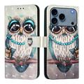 Étui Portefeuille iPhone 17 Pro - Série Wonder - Hibou