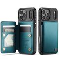 Étui Caseme C22 iPhone 17 Pro avec portefeuille de cartes protégé par RFID - Vert