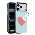 Coque iPhone 17 Pro Dux Ducis Luvy avec anneau de doigt/dragonne - Bleu ciel / Cœur