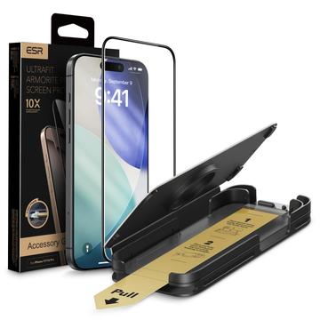 Protection d\'écran iPhone 17 Pro ESR UltraFit Armorite Pro en verre trempé - 9H, 0.3mm - Bord noir