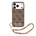 Coque iPhone 17 Pro Guess 4G Strap Limited Edition - Compatible MagSafe - Marron