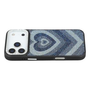 Coque hybride magnétique iPhone 17 Pro Jaucase avec motif de coeur - Noire