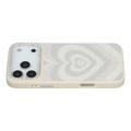 Coque hybride magnétique iPhone 17 Pro Jaucase avec motif de coeur - Blanc