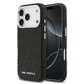 Coque MagSafe iPhone 17 Pro Karl Lagerfeld Grained Repeated Logo - Noire