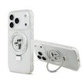 iPhone 17 Pro Karl Lagerfeld Ringstand Karl & Choupette Mag Case - Blanc
