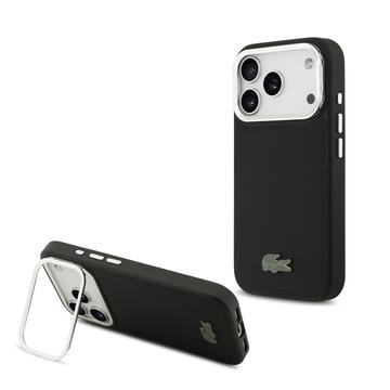 Coque pour support d\'appareil photo iPhone 17 Pro Lacoste Iconic Petit Pique - Compatible MagSafe - Noire