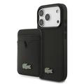 Coque MagSafe et porte-cartes magnétique iPhone 17 Pro Lacoste Iconic Petit Pique - Noire