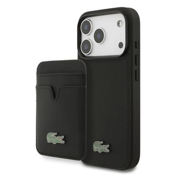 Coque MagSafe et porte-cartes magnétique iPhone 17 Pro Lacoste Iconic Petit Pique - Noire
